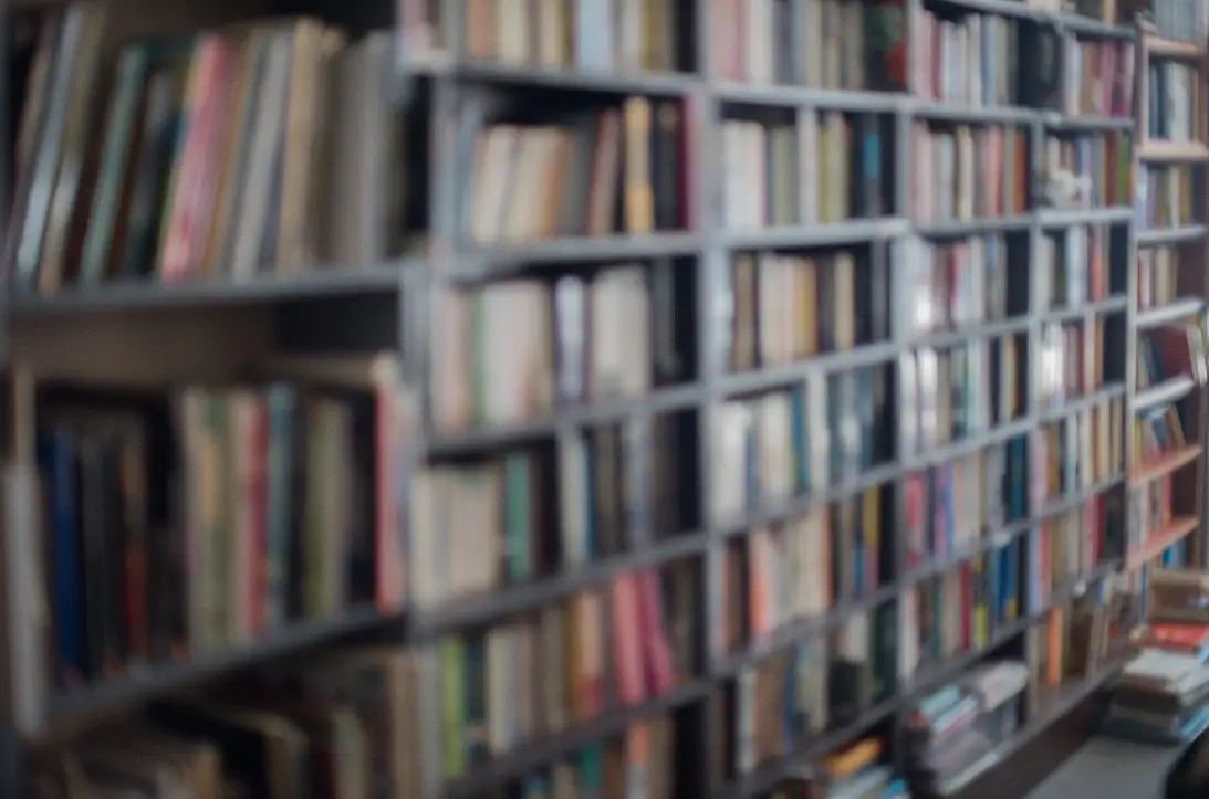 shelves of Books blurred